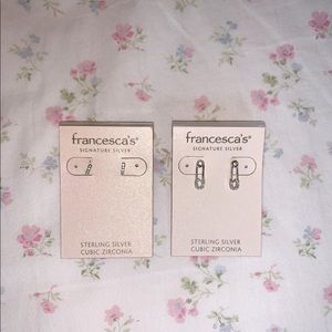 Brand new Francescas sterling silver earrings